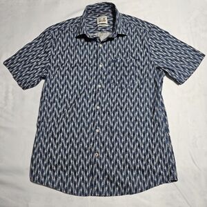Stylish Blue Geometric Dress Shirt
